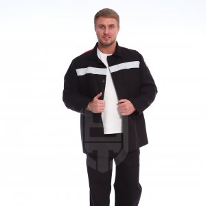 Костюм Геркулес с СОП 2 класс 350 г/м2 (черн/красн)