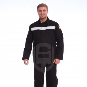 Костюм Геркулес с СОП 2 класс 350 г/м2 (черн/красн)